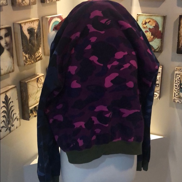 Bape colourful camo hoodie size L preowned - Picture 7 of 7